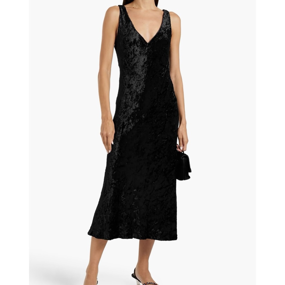NWT Vince Crushed Velvet Midi Slip Dress